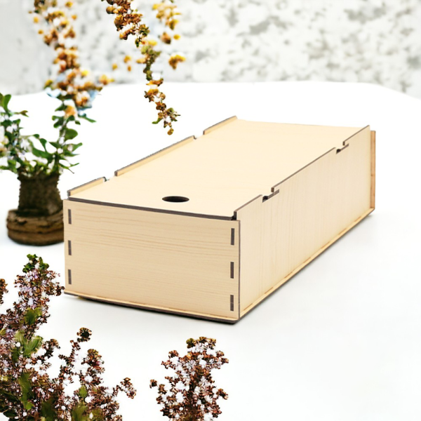 Ламинированная Подарочная коробка из HDF 31,5*16,5*9,5 см / Дизайнерская и объёмная